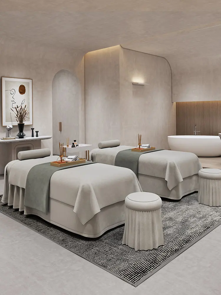 Beauty bedspread four-piece light luxury high-end beauty salon special massage physiotherapy bedding universal in all seasons