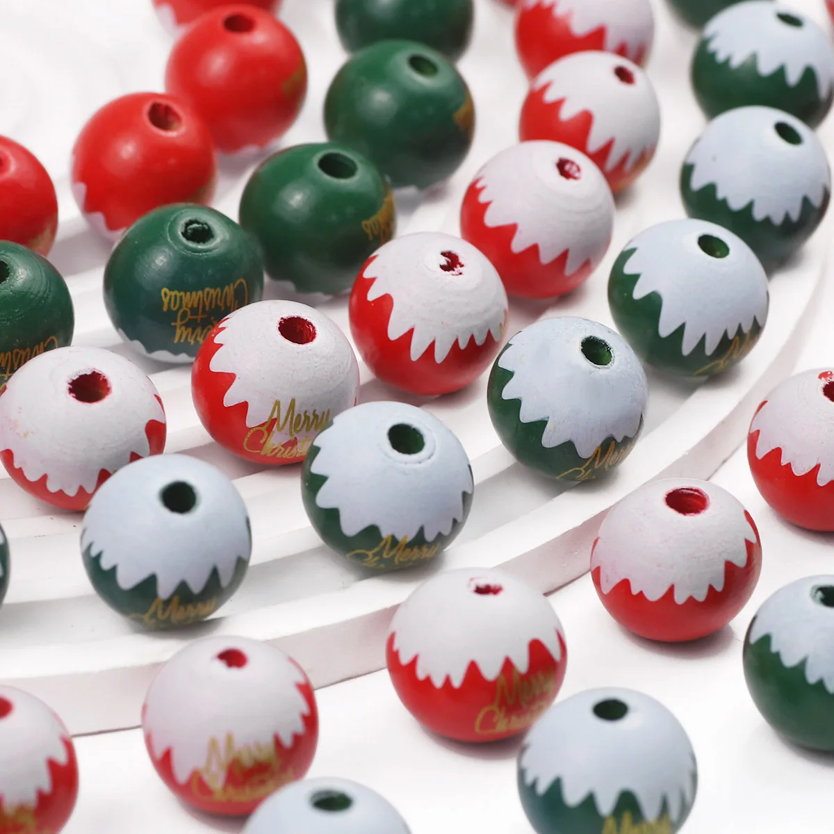 20mm Holzperlen Multi-Color Handmade DIY Schmuckherstellung Perlenschnüre Lose Perlen Halskette Zubehör