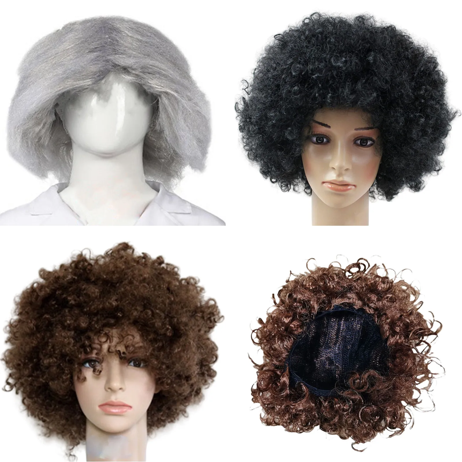 Kids Crazy Scientists Cosplay Costumes Wigs Laboratory Halloween Prom Party Role Play Prop Accessories Hair Outfit Suit