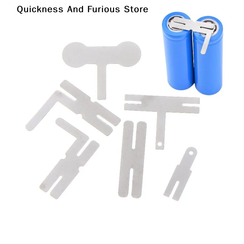 【T】100Pcs Polygonal Battery Nickel Sheet 18650 Lithium Battery Nickel Sheet For Spot Welding Machine Batteries Connection Sheets
