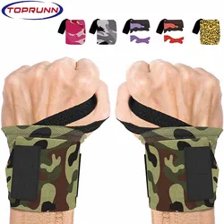 1 pz Camouflage Neoprene Sollevamento Pesi Polso Avvolgimento Supporto Fitness Crossfit Braccialetti Sportivi Powerlifting Protezione per il Polso