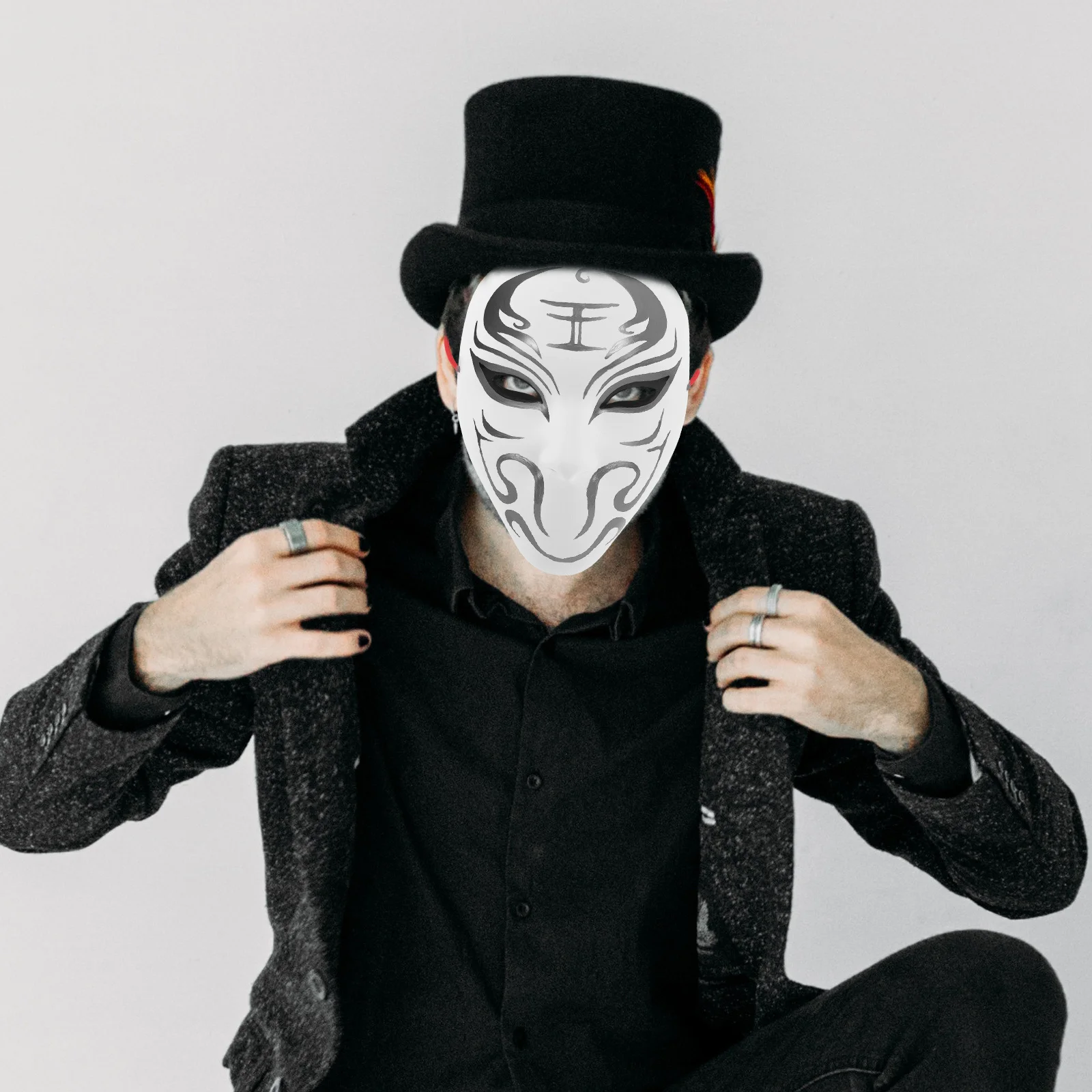 

Masquerade Mask White Blank Design Plastic Comfortable Fit Party Halloween Carnival Cosplay DIY Face Mask for Adults