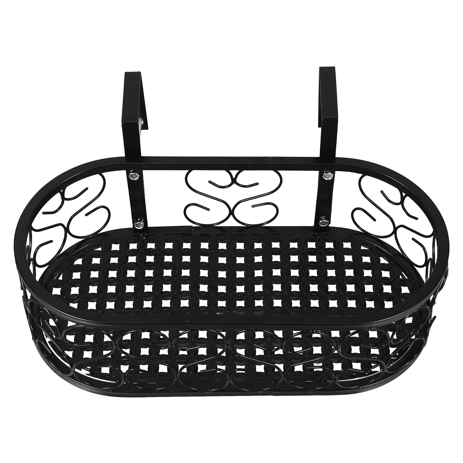 Metal Balcony Flowerpot Hanging Rack for Railings Decorative Outdoor Plant Holder Versatile Use Patio Balcony Window Sill