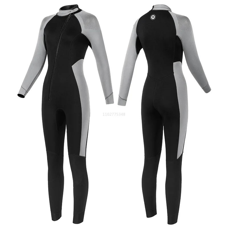 Women Wetsuit 3mm Neopreno Diving Suit Long Sleeved Thick Warm Swimming Snorkeling Surf Suits Anti Cold Jellyfish Wet Suit