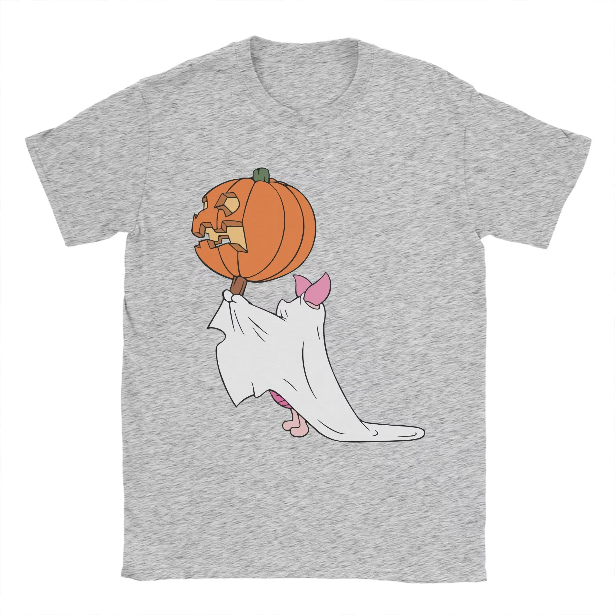 مينيسو الخنزير الصغير هالوين ويني ذا بوه تي شيرت للرجال القطن رهيبة تي شيرت س الرقبة تي شيرت ملابس قصيرة الأكمام الطرف #3