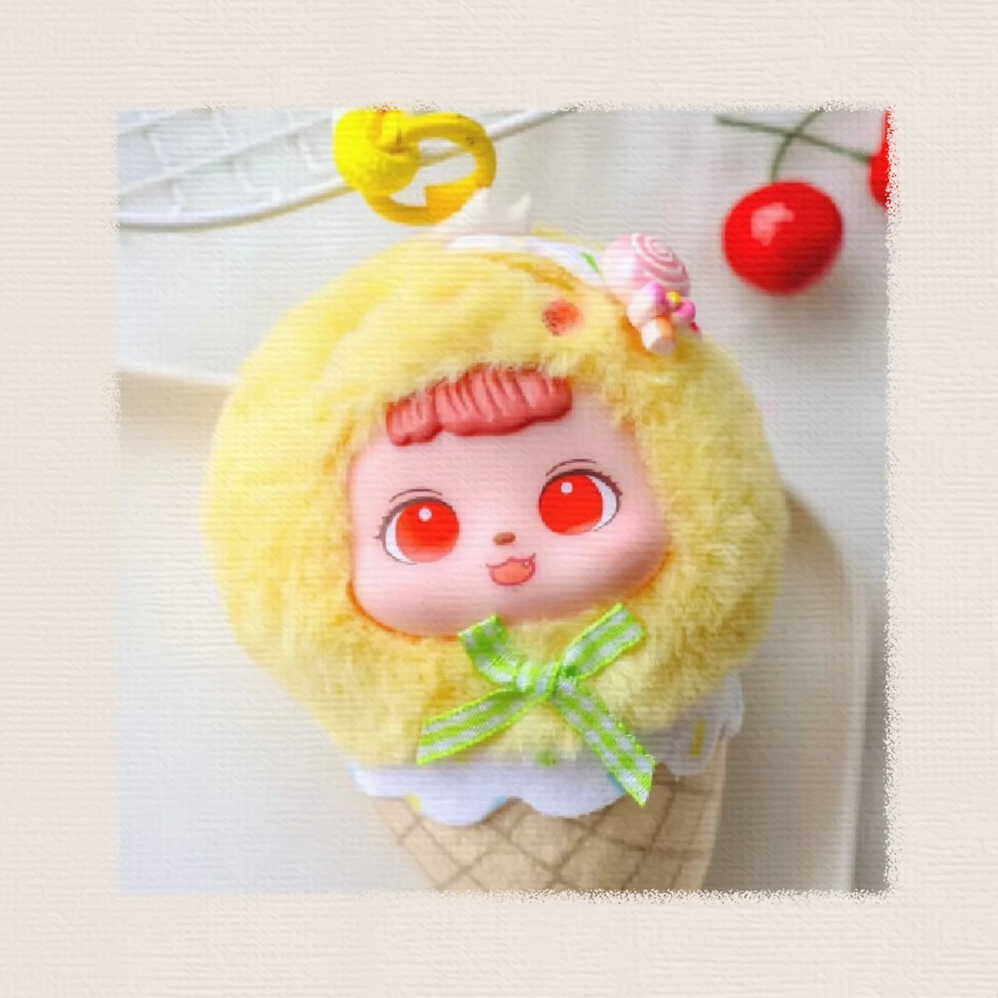 ใหม่ Original XIVO Lucky Ice-cream cone Series จี้ตุ๊กตากล่องตาบอดไอศกรีมตุ๊กตากระเป๋าเป้สะพายหลังตกแต่งจี้ของขวัญแปลกใจ