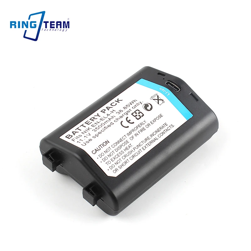 

EN-EL4 EN-EL4a Camera Battery 3500mAh Type-C Direct Charge Full Decoded for Nikon D3 D3S D3X D2 Series DSLR Cameras