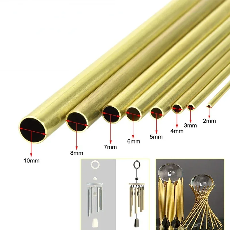 L 500mm Brass Tube DIY Pipe Round Diameter 5/6/7/8/9/10/12/14/16/18/20mm     Cutting Tools  H62