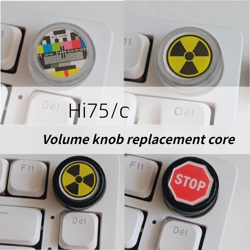 

Hi75 Volume Knob Mark/Gear Knob Keycaps Transparency Resin Customized Keyboard Caps for Mechanical Keyboard Accessories Gifts