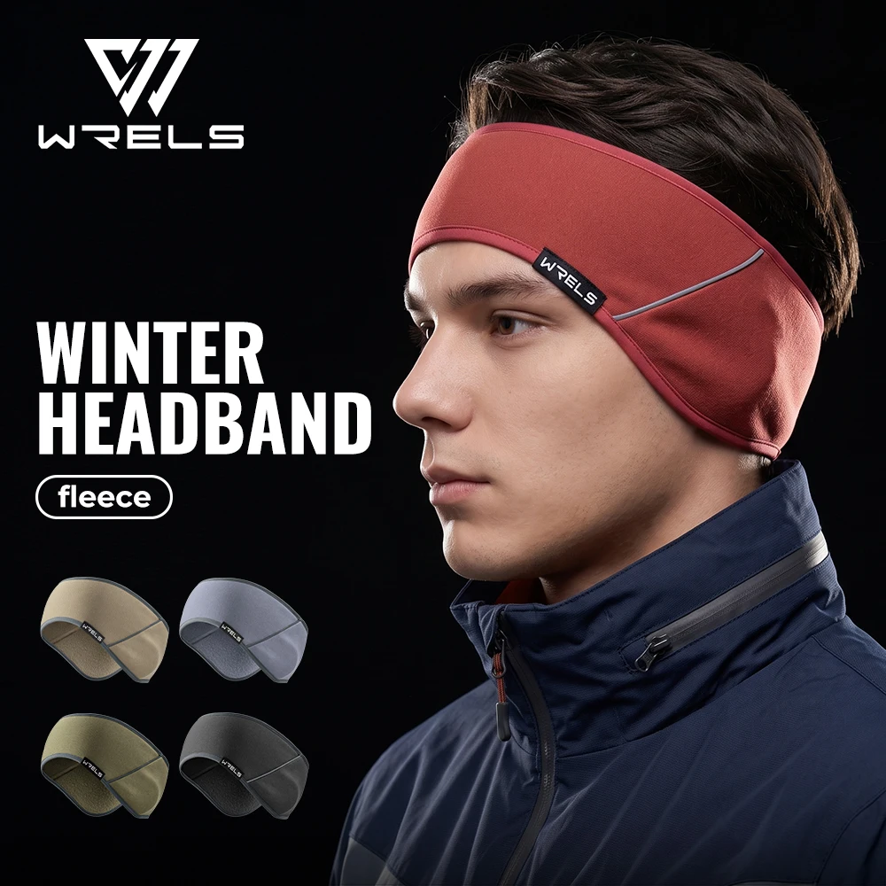 WRELS Ear Muffs Fleece Thermal Ear Covers Headband Reflective Windproof Winter Outdoor Men Women Running Ski Cycling Ear Warmer