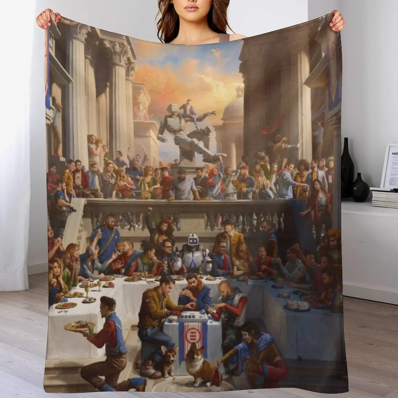 

Once upon a time Throw Blanket Warm Comfortable Blanket Gift for Parents Friends