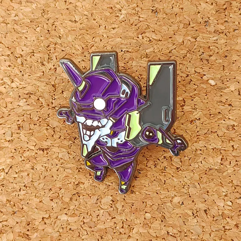 Neon Genesis Evangelion EVA-01 TEST TYPE Enamel Pins Collect Comic Metal Cartoon Brooch Backpack Hat Bag Collar Lapel Badge