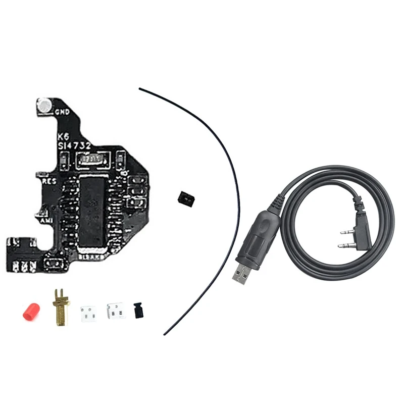 SI4732 Radio Module+USB Programming Cable For Quansheng UVK5/UVK6 Shortwave Modification Module Dual Antenna Solution