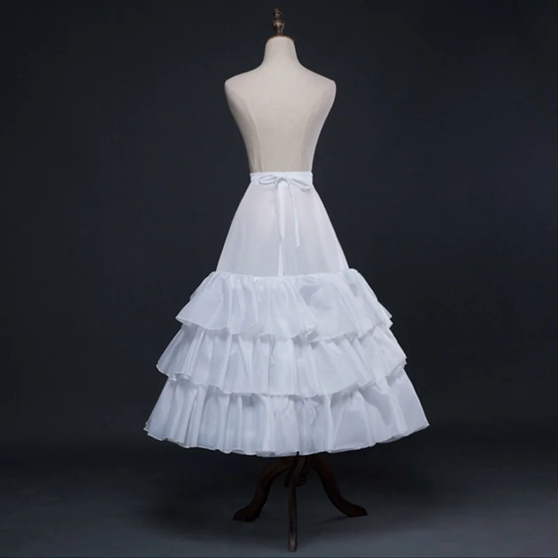 تنورات قصيرة متناثرة بيضاء مكشكشة A Line Crinoline لحفلات الزفاف قصيرة تنورات الزفاف إكسسوارات الزفاف