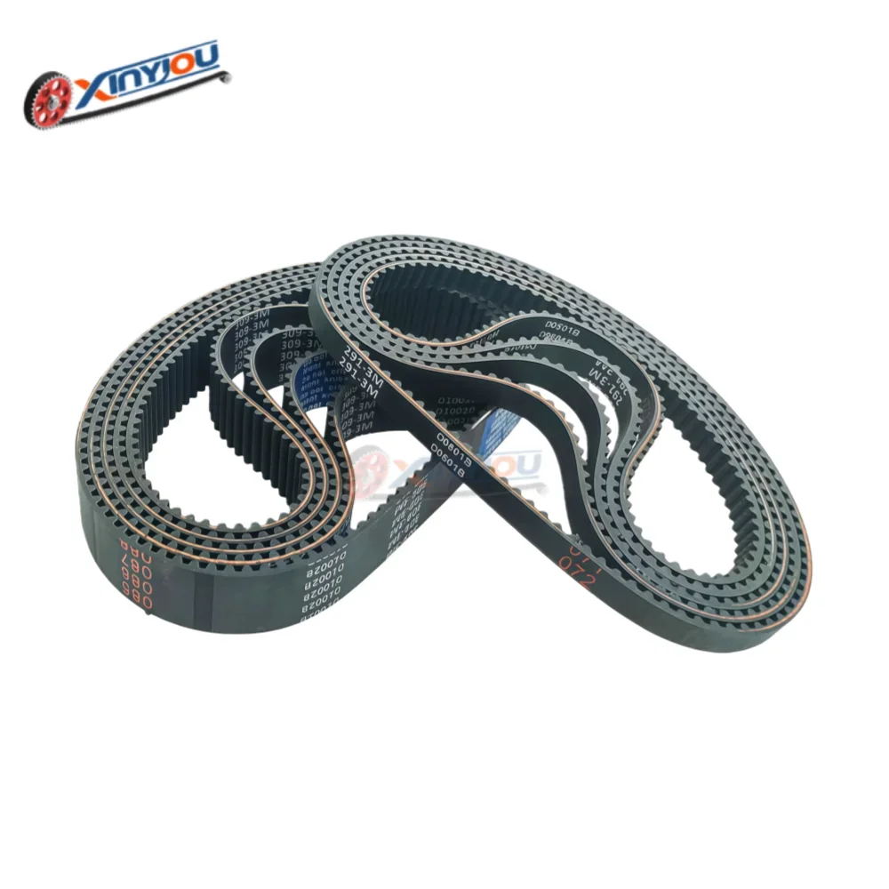 สายพานไทม์มิ่งยาง HTD3M ระยะห่างฟัน 3 มม. ความกว้างสายพาน 6/8/9/10/12/15/18/20 มม. ตัวเลือกความยาว 384~474 มม.