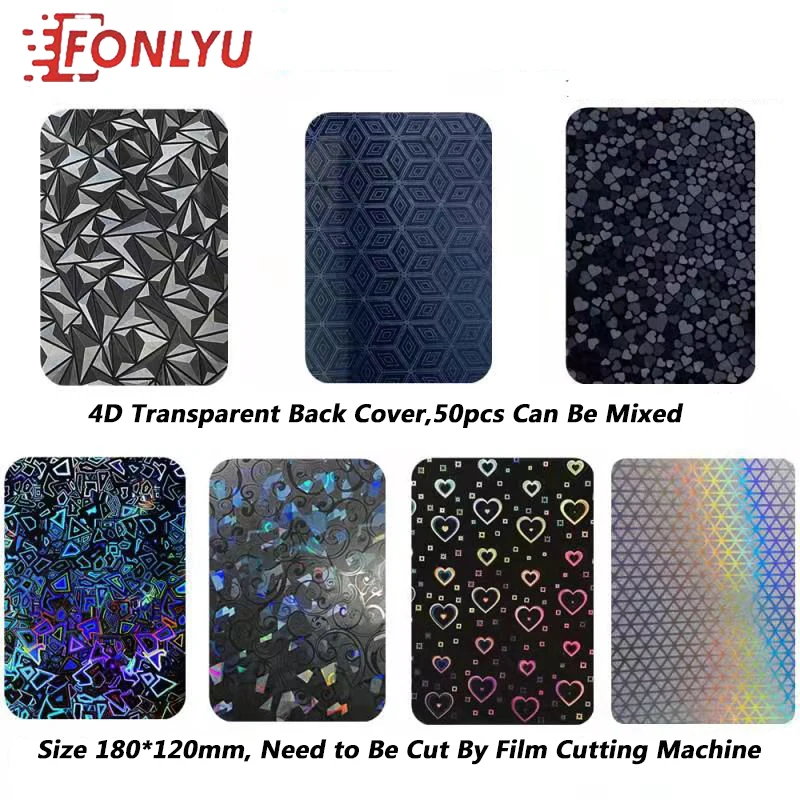 

FONLYU Mixed Color 4D Transparent Laser Back Cover Film For iPhone13 Pro Max Back Glass Protective Film Phone Sticker