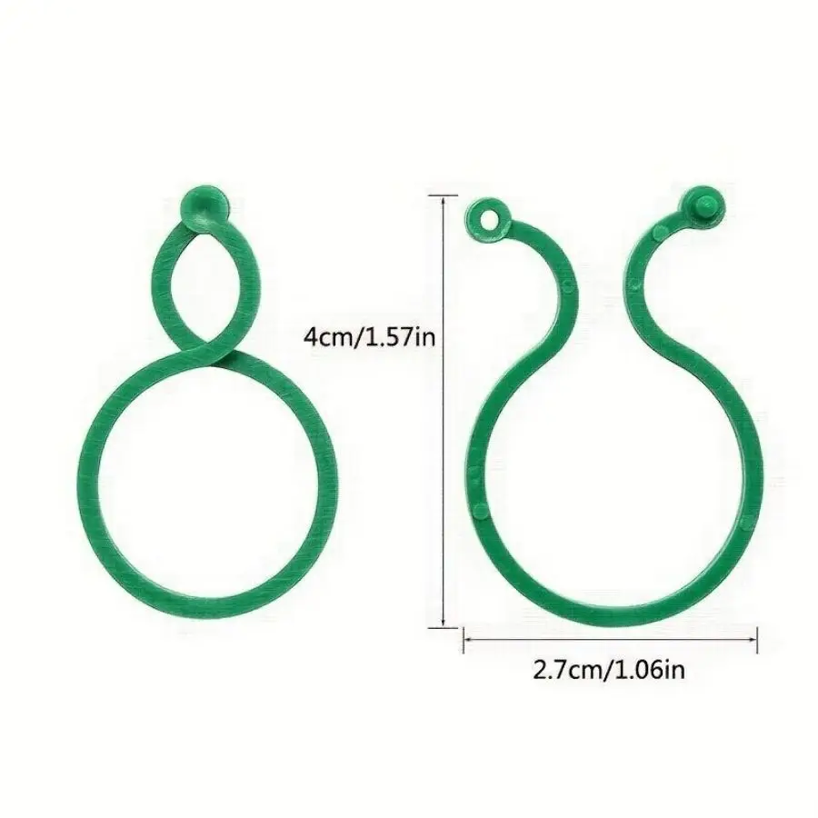 Plastic Garden Vine Strapping Clips Tie Plant Bundled Buckle Ring Holder Garden Tomato Plants Stand Support Tool