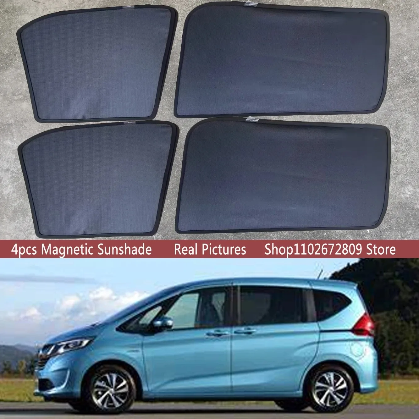 Magnetic Car Sunshades Shield Windshield Frame Curtain Sun Shades For Honda Freed GB5 GB6 GB7 GB8 2017 - 2023 2022 Accessories