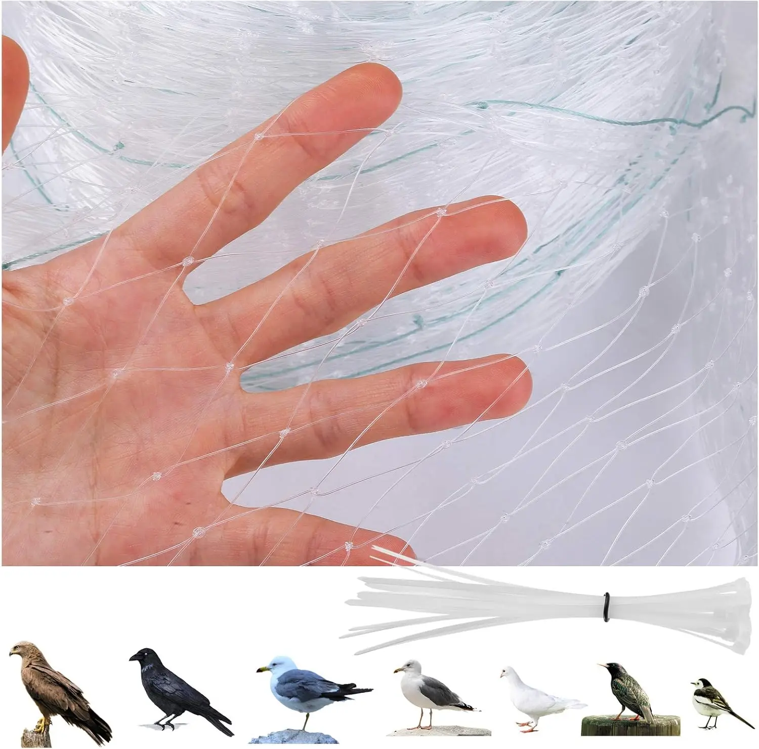 

Сетка садовая 9.8x26 футов с квадратной ячейкой 1 дюйм для защиты фруктов, овощей и растений