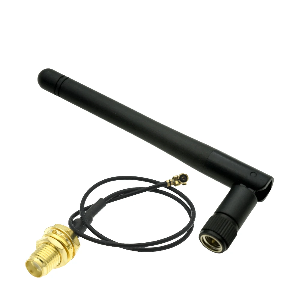 1–10 Stück 2,4 GHz 3 dBi WiFi 2,4 G Antenne, männlicher WLAN-Router + 17 cm PCI U.FL IPX auf SMA ESP8266 ESP32 männliches Pigtail-Kabel – Detail 1