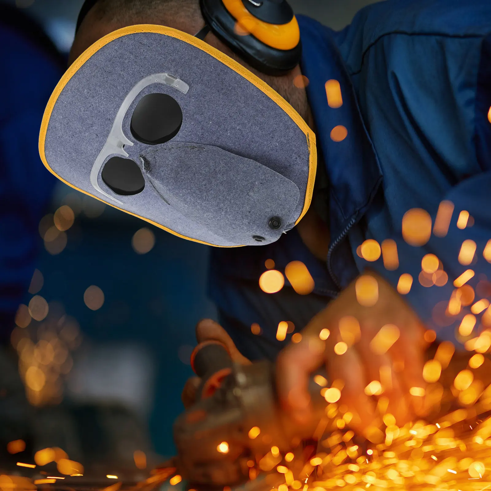 Cowhide Welding Adjustable Strap Protective Hood Grinding Work Mask Head Face Protector Welding Headgears