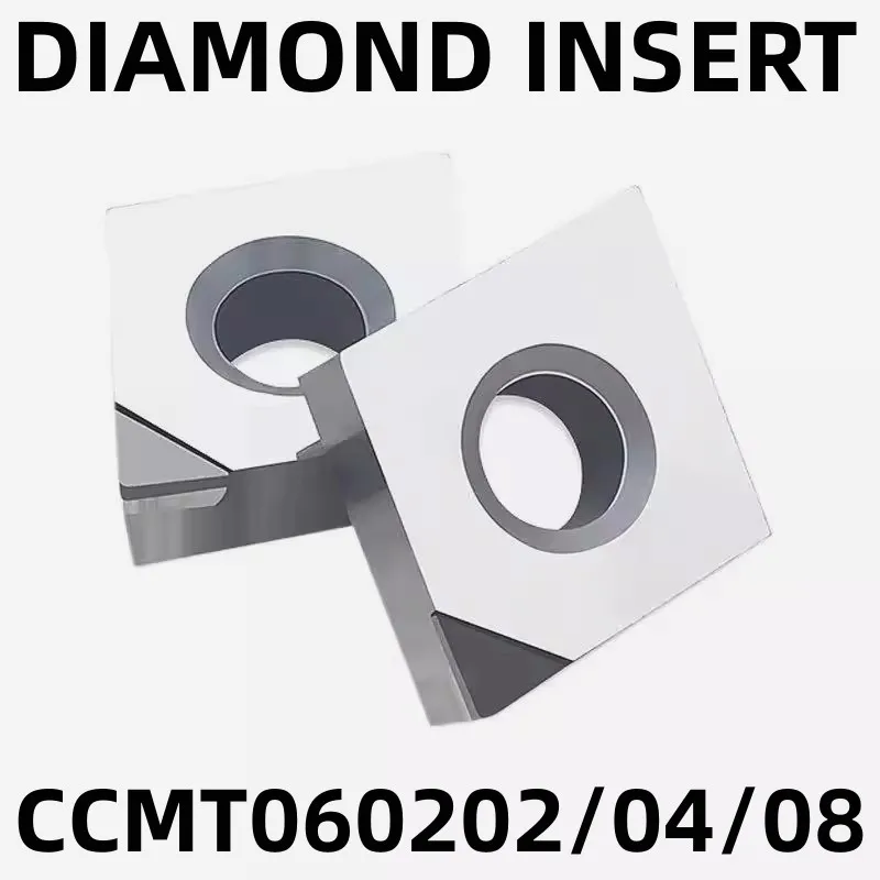 Diamentowa wkładka CCMT060202 CCMT060204 CCMT060208 PCD CBN tokarka metalowa frezowanie Cnc frez 1pc toczenie ze stopu aluminium