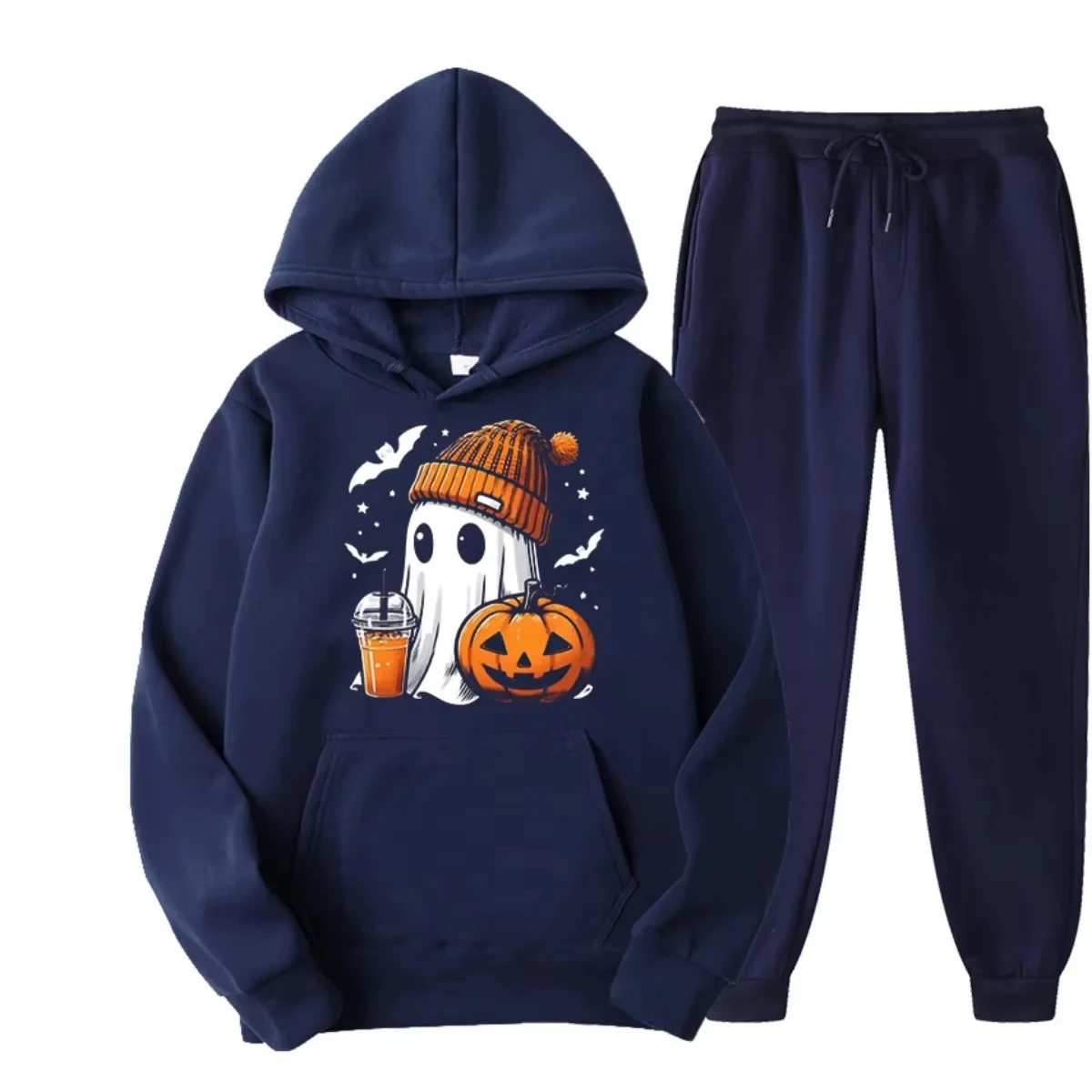 

Мужские толстовки с длинными рукавами для Хэллоуина, Академия Хэллоуина 2025 года, мужские и женские толстовки с хлопковым принтом, без головы, PVD, призрак, еда, креативная мода