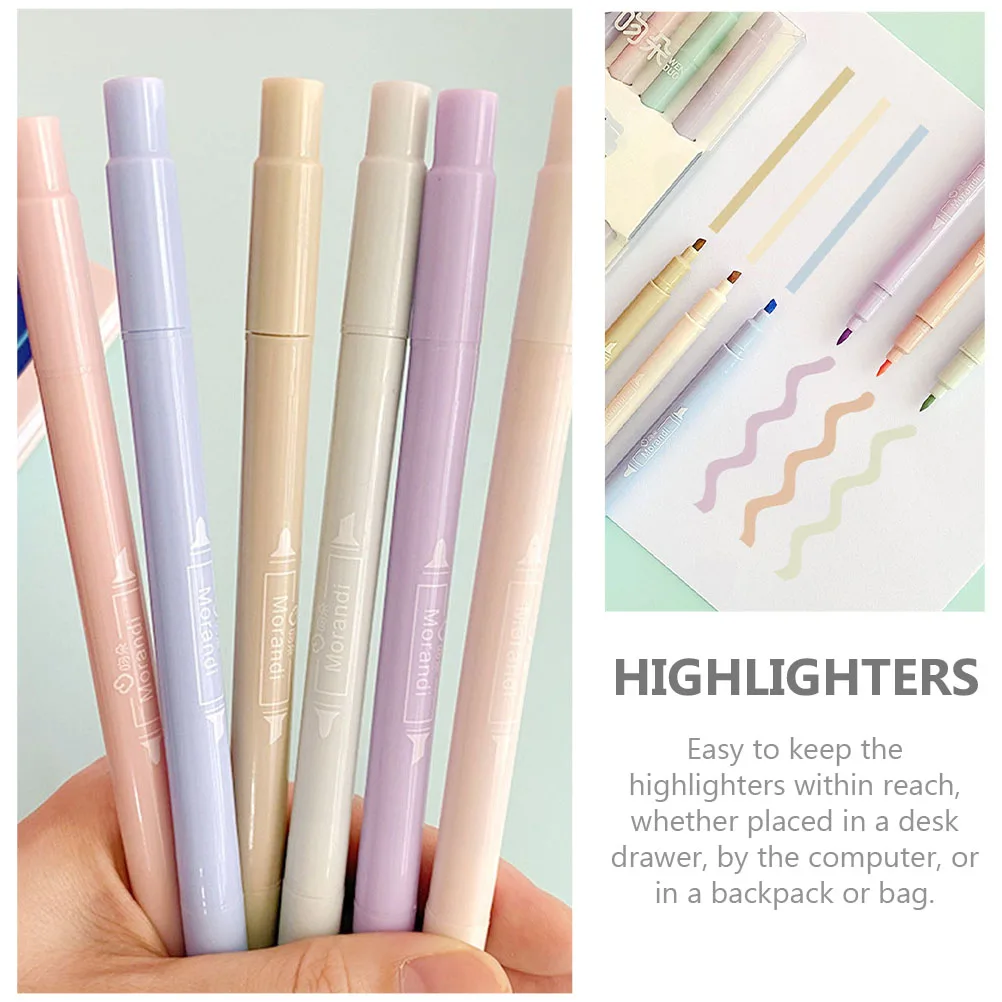 12 Buah Pena Stabilo Spidol Neon Perlengkapan Kantor Sekolah Multifungsi Mudah Dilepas Berbasis Air Warna-warni Tahan Lama