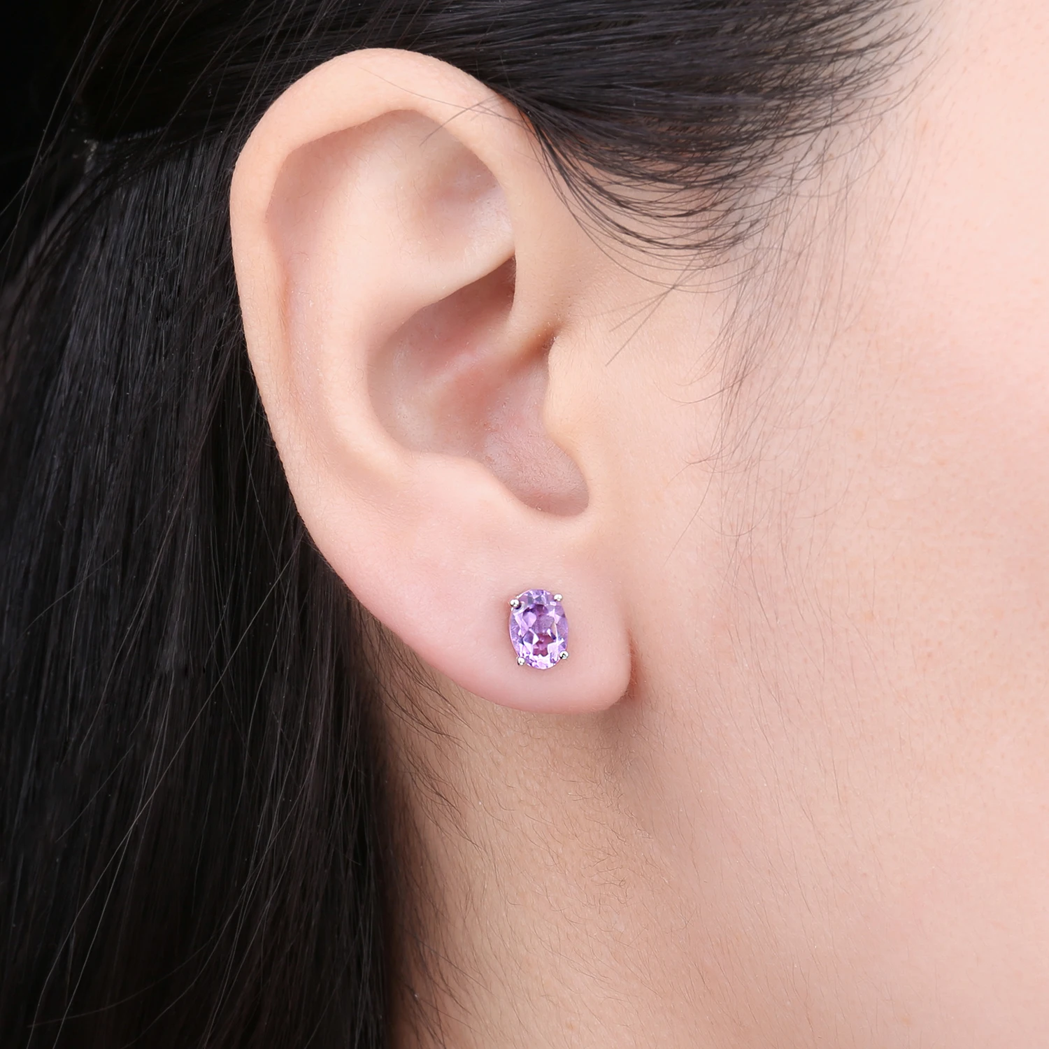 JewelryPalace Oval Natural Amethyst Citrine Garnet Topaz Peridot 925 Sterling Silver Earrings for Woman