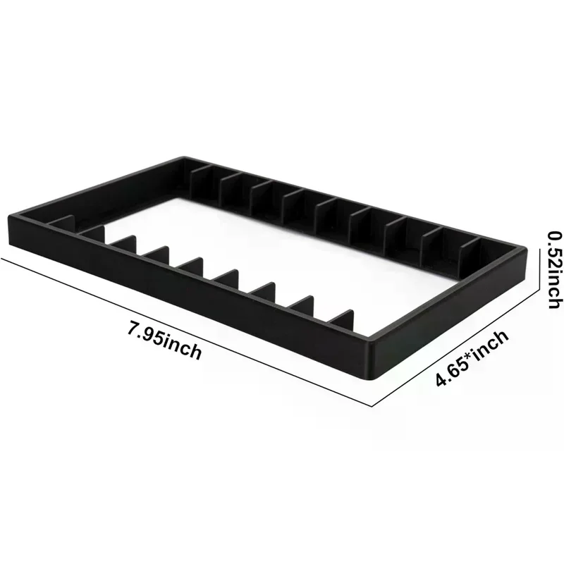 Black Plastic Cassette Tape Holder Box With Magnetic Closure Large Capacity Compact Organizer Stores Up To 10 Tapes 1Pcs