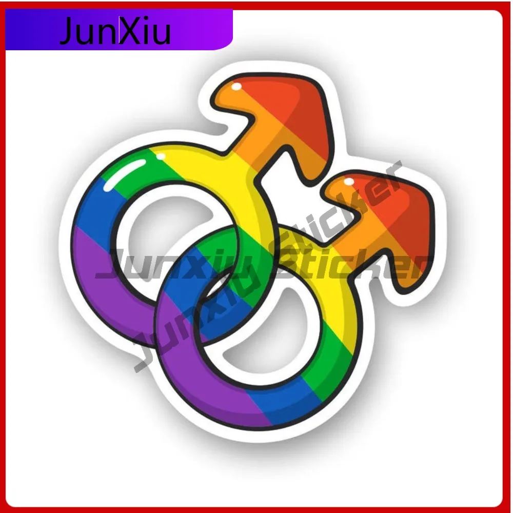 

Gay Pride Men Lgbt Rainbow Symbol Sticker Love Wins Decal Occlusion Scratch Exterior Stickers For Auto Cars Bumper Trucks Windsh