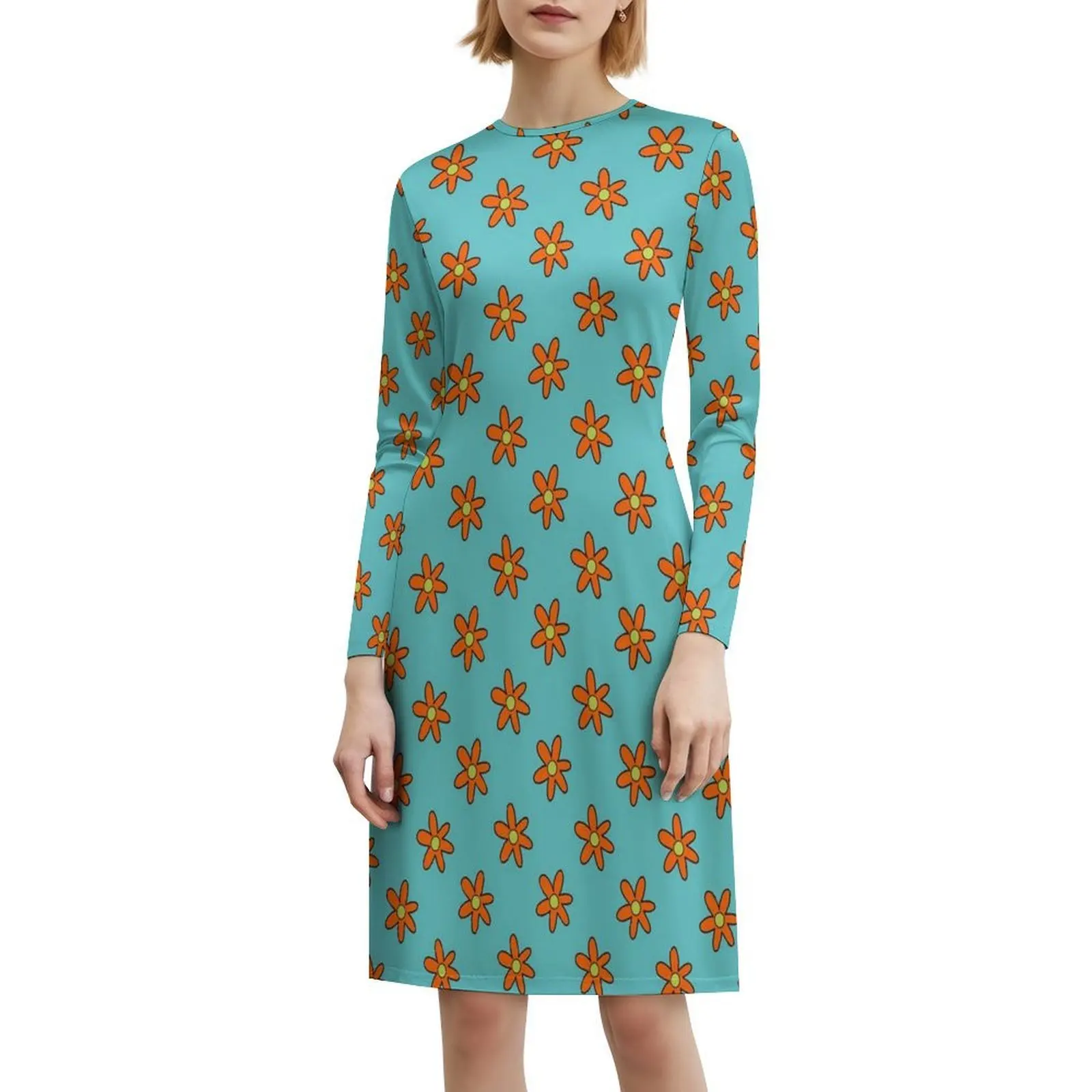 آلة الغموض زهرة نمط المرأة الهيب هوب الشارع الشهير اللباس الرسم طباعة حزب نادي ارتداء آلة الغموض الأزرق البرتقالي #6