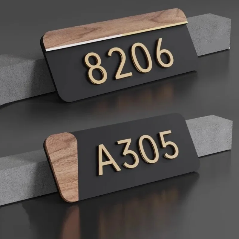 تخصيص الاكريليك الحديث رقم المنزل لوحة باب المنزل لشقة فندق مقهى بار مطعم مكتب غرفة تسجيل لوحة ديكور المنزل #4