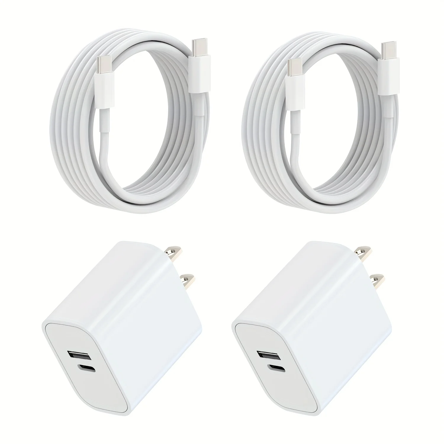 For iPhone 15 Charger, 20W USB C Charger Block with 2Pack 6FT USB C Charging Cable for iPhone 15 Pro/Pro Max/Plus,  iPad