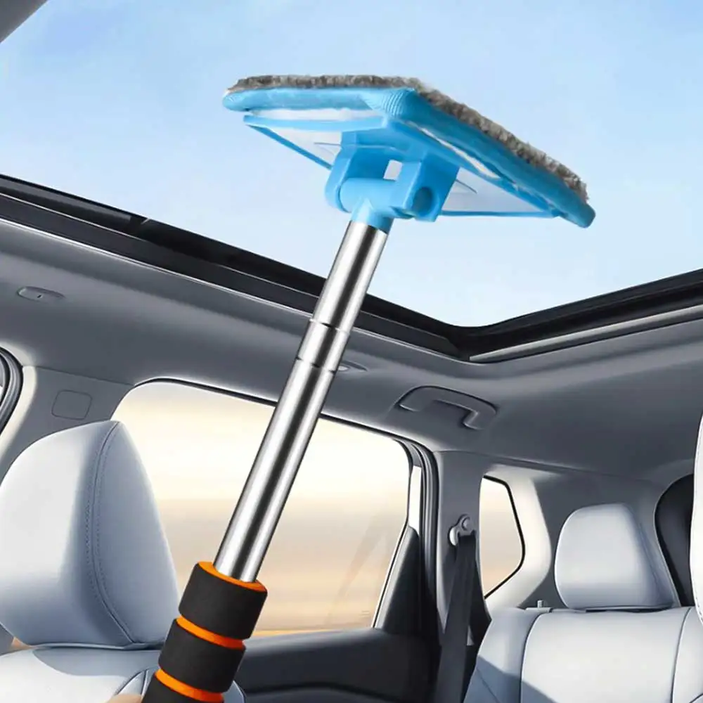 1Pc Long Handle Telescopic Car Front Windshield Clean Brushes Car Household Glass Dust Remover Defogging Brush Wash Accessories