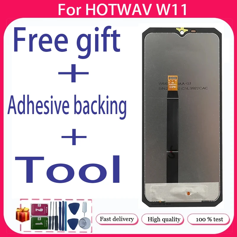 

For HOTWAV W11+ LCD Display + Touch Screen+Free adhesive backing+Tool