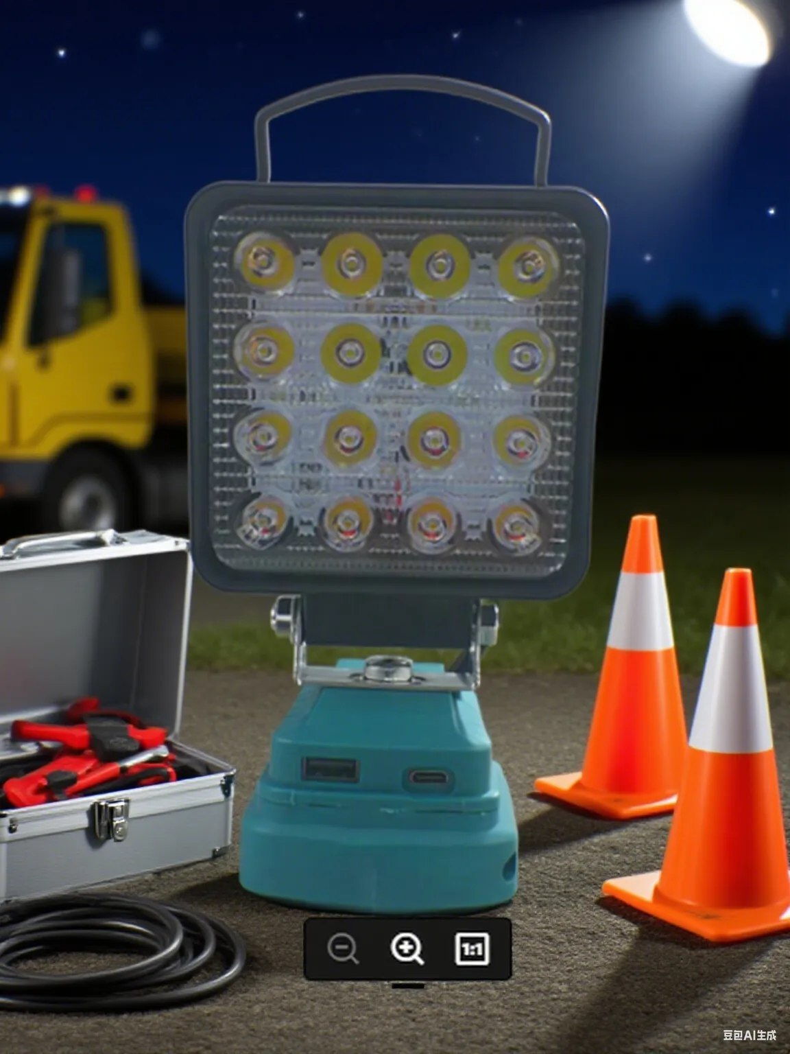 

1pc Cordless Work Light For 18V Battery Handheld Flashlight USB Charing Port Cordless Work Light For 18V Battery Handheld