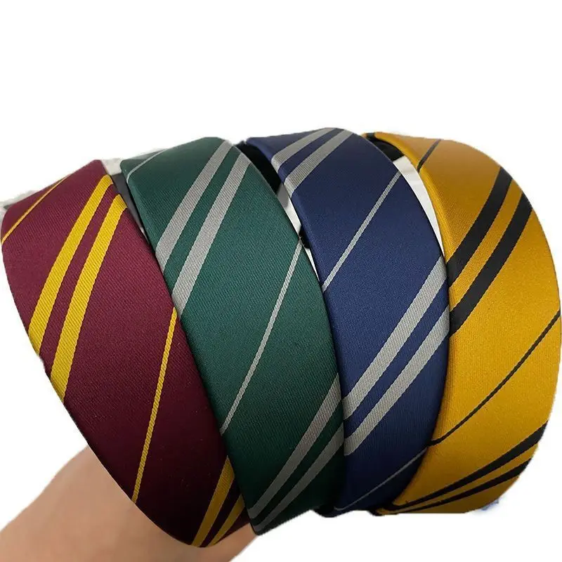 Stripe Wizard Magic School Slytherin Hair Rope Cosplay Head Wear Scrunchie Headband Hair Accessories Headwear Props Accessories