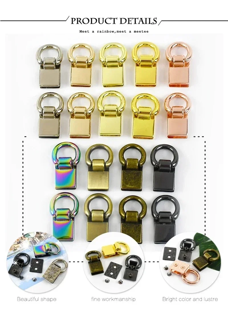 2/4/10Pcs Deepeel Bag Side Clip Buckles D Ring Belt Hook Clasp Handbag Strap Chain Connector Buckle DIY Craft Hardware Accessory