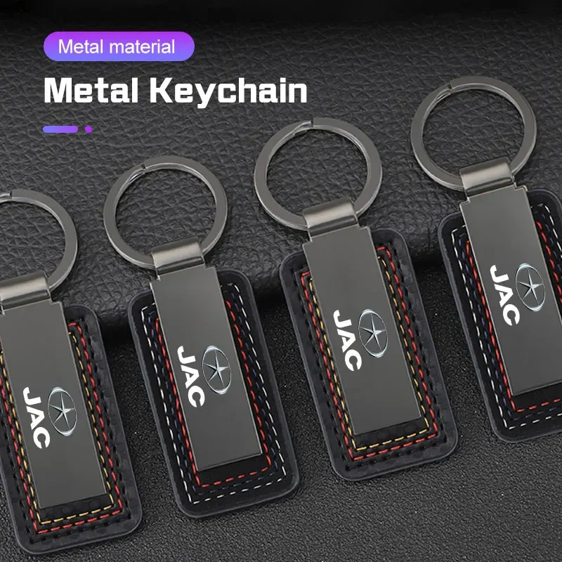 Premium Metal Car Keychain Key Holder Ring Durable Auto Pendant for JAC Refine J3 J5 J6 S5 T8 J7 Accessories