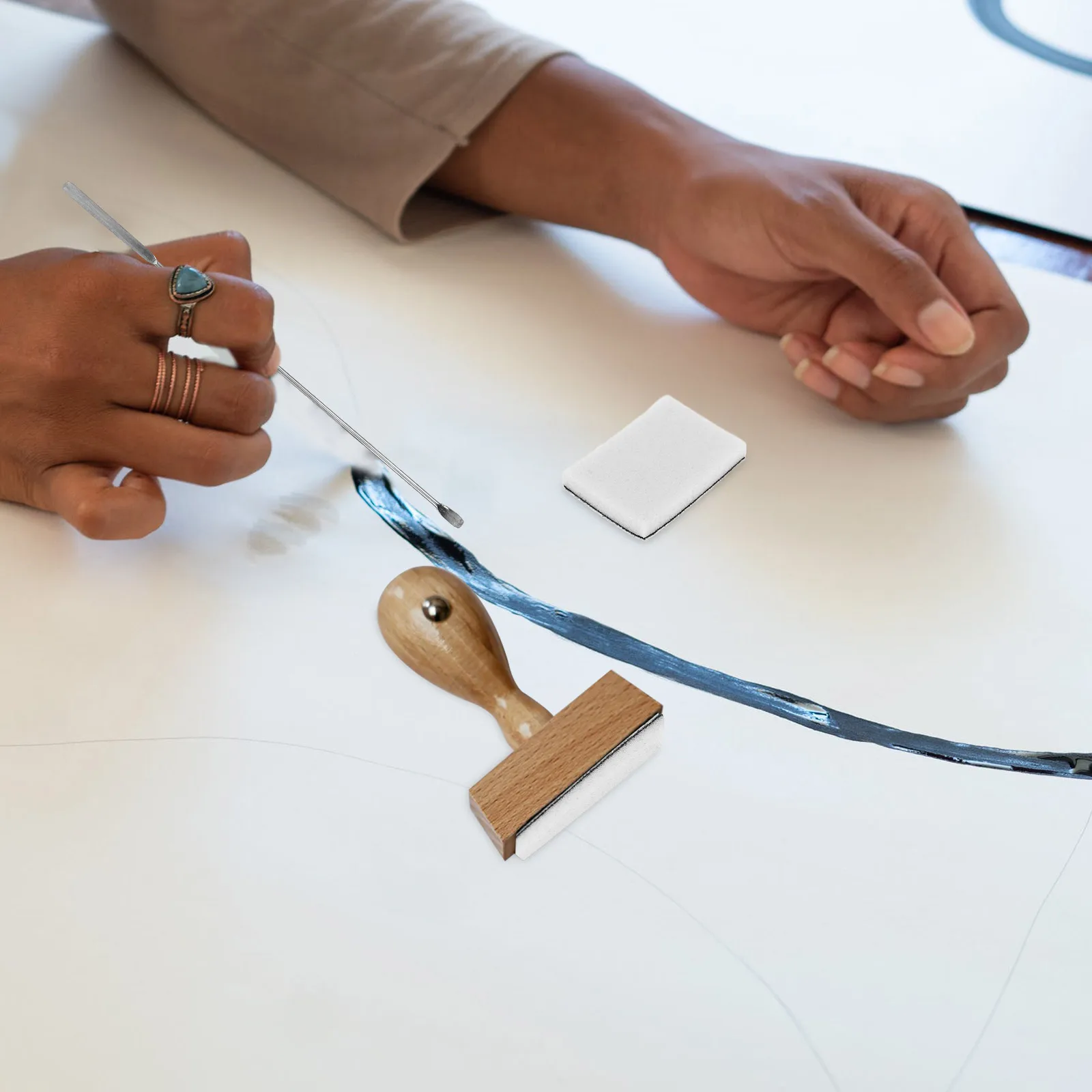 10 قطعة منصات رغوة مزج الحبر الحرفي تصميم مربع لتوزيع الحبر حتى رائعة لمشاريع القصاصات الختم الفنية ذاتية الصنع