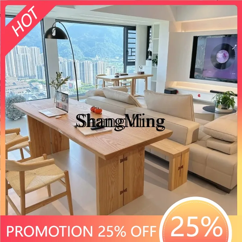 CL  wind ash wood double-spell large board meal book desk log simple home bed and breakfast dining table