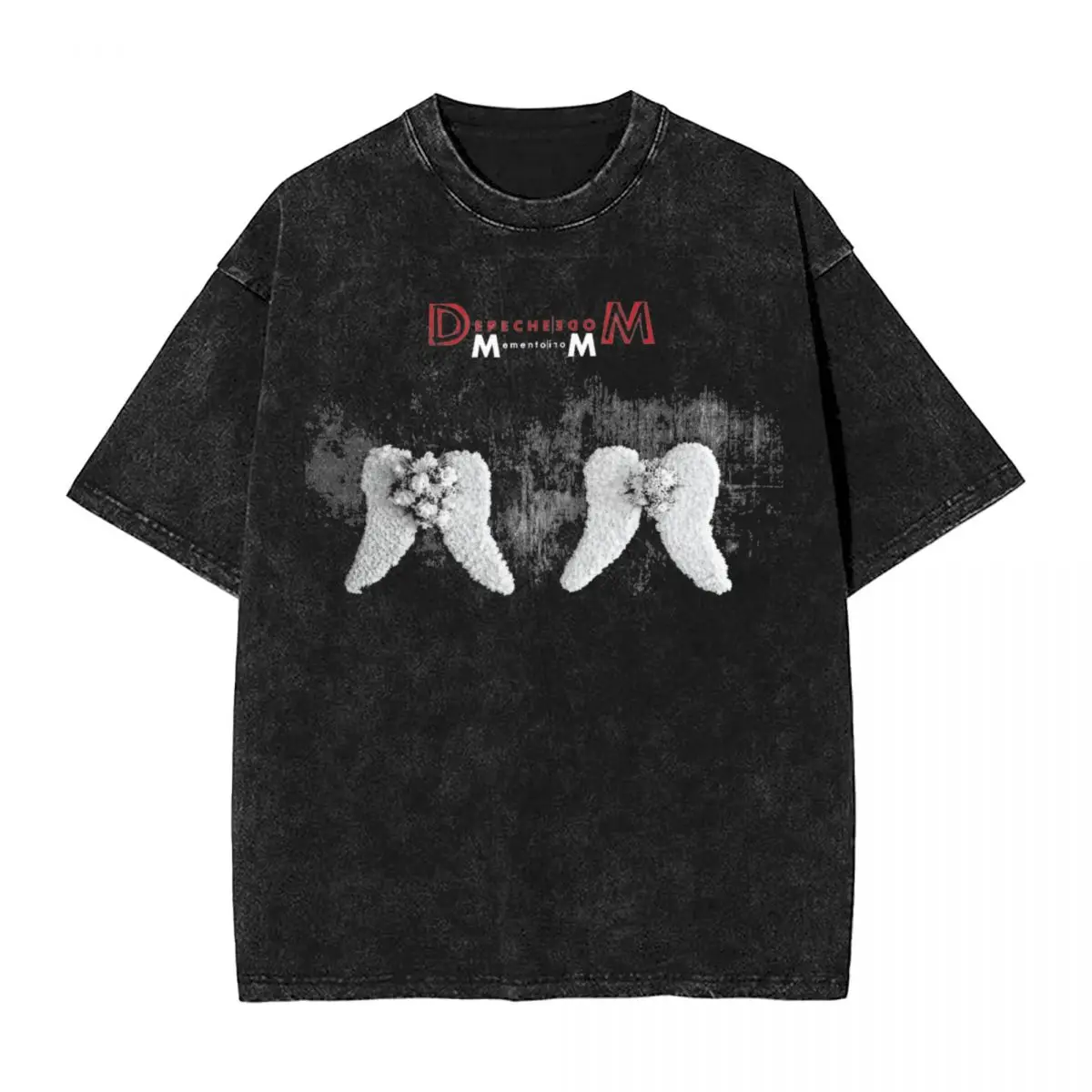 

Depeches Mode T Shirts Washed Short Sleeve Harajuku T-Shirts Flower Wings Novelty for Men Women Tops Streetwear Printed Tees