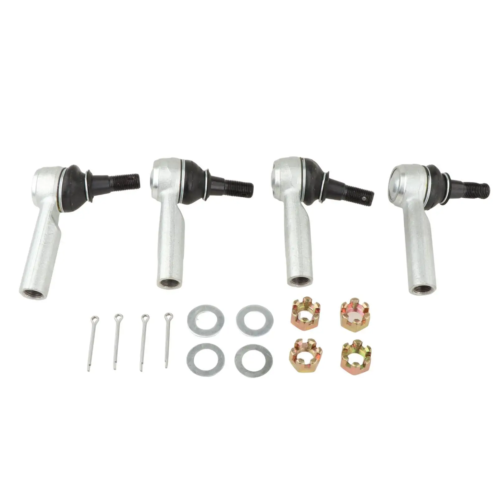 

4 Pieces Tie Rod End Kit Adjuster Practical Replacement Steering Kit Spare Part Maintenance Repair Heavy Duty