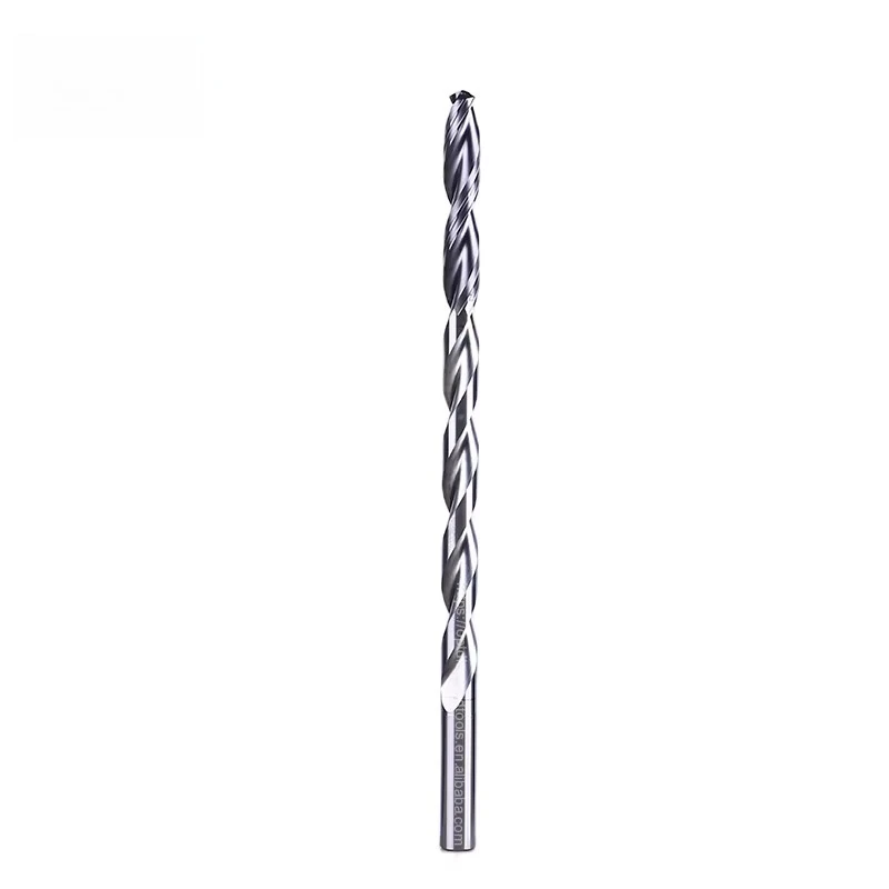 High Rigidity Solid Carbide Extra-length Drill Bit with Spiral Flute for Deep Hole Drilling