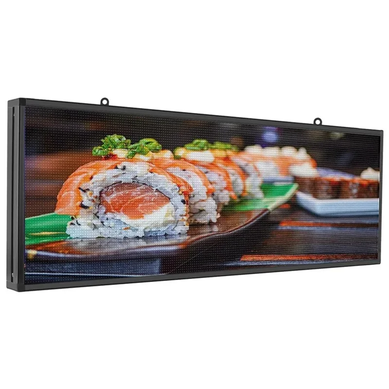 P5  Scrolling Sign 39x14 USB Programmable Full Color Scrolling  Display High Brightness Advertising Board
