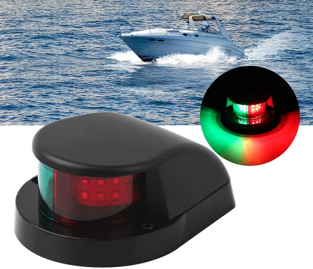 Boat Lights Red Green 12 V LED Bow Yacht Navigation Light Waterproof Warning Light for Marine Truck and Trailer Van