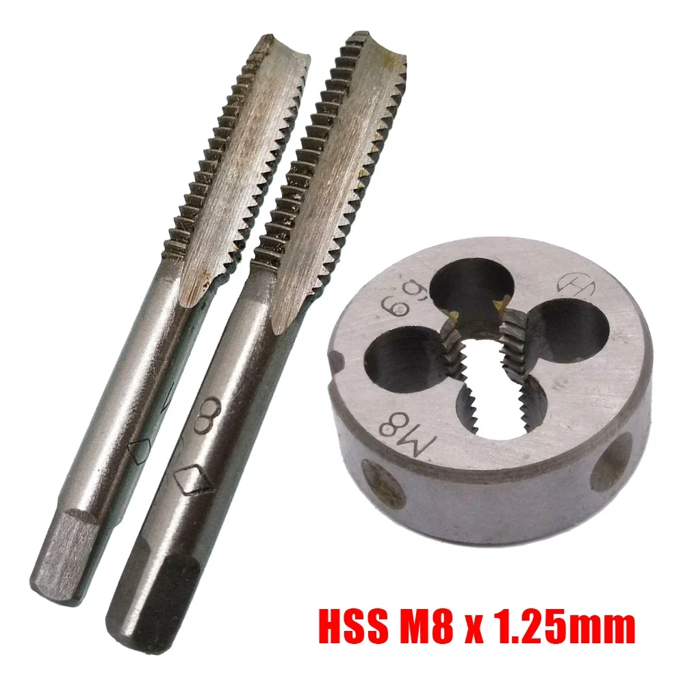 

Complete HSS M8 x 1 25mm Toolset Taper & Dies for Right Hand Metric Threads Essential Equipment for Professionals