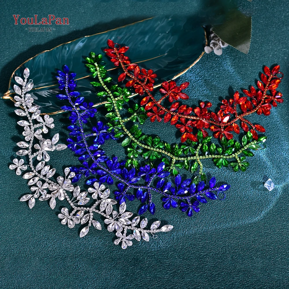 YouLaPan งานแต่งงานเจ้าสาวแถบคาดศีรษะ Rhinestone Headpiece ผู้หญิงอุปกรณ์เสริมผมเจ้าสาวเครื่องประดับผม Headwear สําหรับปาร์ตี้ Tiara HP239