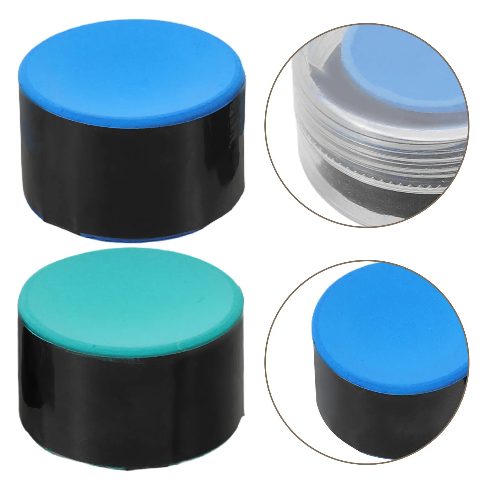 

2Pcs Round Cue Chalk Blue Green Professional Billiard Chalk for Pool Snooker Cues Reduced Miscues Portable